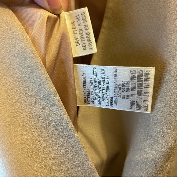 Jones New York Beige Double-Breasted Blazer Women’s Size 16 Longline - Picture 6 of 6